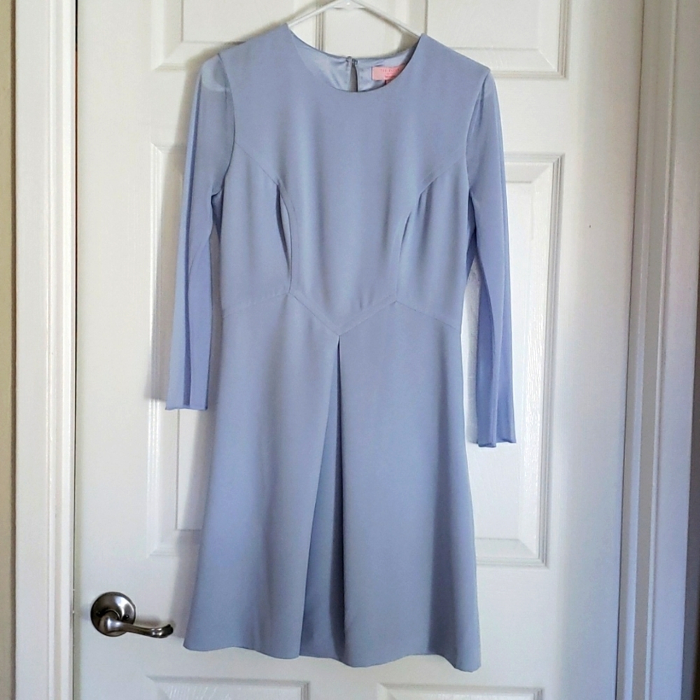 Ted Baker London Powder Blue Namour A Line Designer Dress 2 4 6